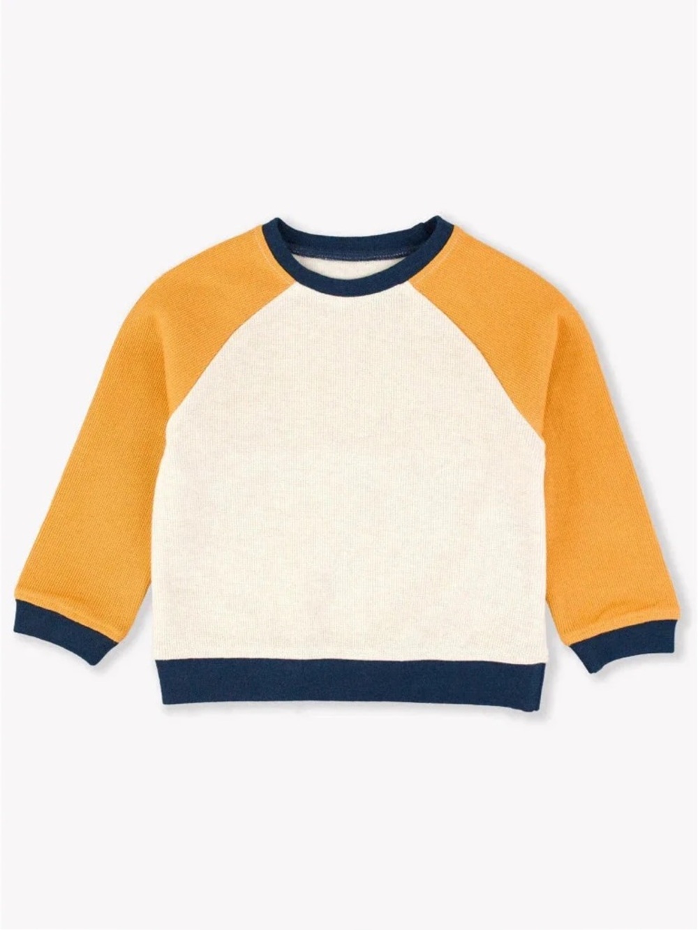 RuggedButts Heather Oatmeal Color Block Knit Raglan Sweatshirt
 12-18M NWT